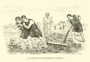 Monjes liderando el trabajo en los campos de Willem II Steelink